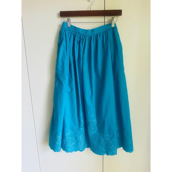 Vintage 90s Womens Cotton Skirt + Top Set Ethnic boho Vacation Size M/L Fit - Picture 4 of 10